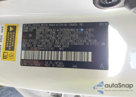 2010 Lexus Rx 350 из США, поврежденный, VIN 2T2BK1BA4AC051549